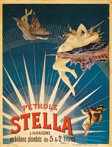 Plakat som reklamerer for Stella bensin, 1897