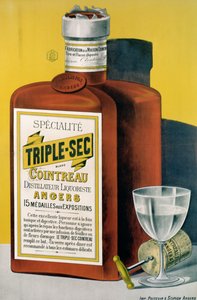 Plakatreklame Triple Sec Cointreau laget i Angers