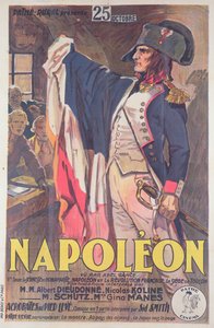 Plakat som reklamerer for filmen, Napoleon, skrevet av Abel Gance