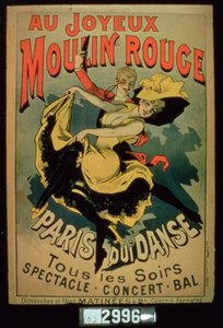 Plakat for Paris-danser på Joyous Moulin Rouge, Paris
