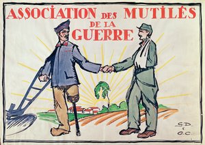 Plakat for Association des Mutiles de la Guerre, ca. 1920