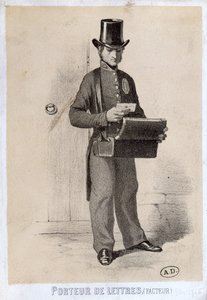 Postbud, ca. 1865 av French School