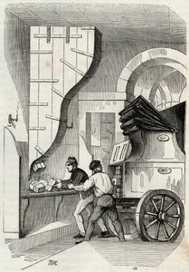 Innlegg: lasting av bagasjerommet - Gravering i "Tableau-de-Paris" av Edmond Texier 1852 av French School