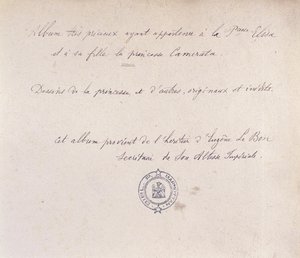 Edelt album som tilhørte prinsesse Elisa og datteren hennes Camerata (blekk på papir) av French School