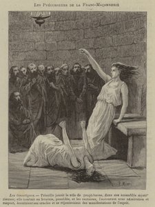 Forløpere for frimureriet: gnostikerne (gravering) av French School