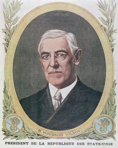 President Woodrow Wilson (1856-1924), illustrasjon fra Le Petit Journal 1917