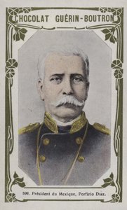 President du Mexique, Porfirio Diaz (farget bilde) av French School