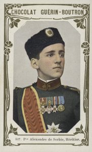 Prins Alexander av Serbia, arving (farget bilde) av French School