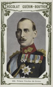 Prins Nicholas av Hellas (farget bilde) av French School