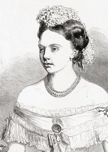 Prinsesse Frederica Wilhelmina Louise Elisabeth Alexandrine av Preussen, fra LUnivers Illustré, 1866 av French School