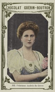 Prinsesse Andree av Hellas (farget bilde) av French School