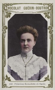 Prinsesse Bernadotte de Suede (farget bilde) av French School