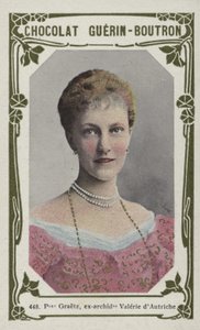 Prinsesse Graetz, tidligere erkehertuginne Valerie av Østerrike (farget bilde) av French School