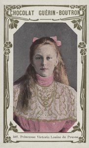 Prinsesse Victoria Louise av Preussen (farget bilde) av French School