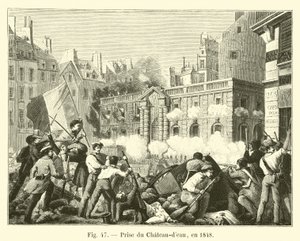 Fangst av Chateau-deau i 1848 av French School