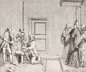 Fange som gjennomgår tortur av Brodequin, 1875 av French School