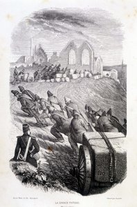 Fanger som trekker blokker av steinbrudd, ""Les Bagnes: histoire, types, moreurs, mystique"" av Maurice Alhoy, red. Gustave Havard av French School