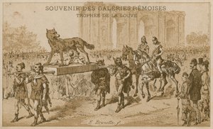 Prosesjon som bærer Trophy of the She-ulf av French School