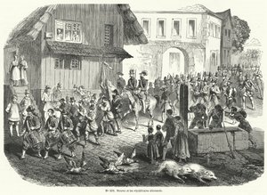 Prosesjon av Gustav Struve og tyske republikanere, revolusjon av 1848 av French School