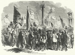 Proklamasjonen av den romerske republikk, Italia, 9. februar 1849 av French School