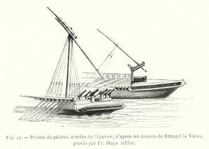 Bysserstaver, sporens hærer; etter tegningene til Breugel le Vieux, gravert av p. Huys av French School