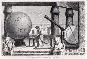 Ptolemaios (ca. 90-168) (Claudius Ptolemaeus) i observatoriet i Alexandria, fra La Vie des Savants Illustres av Louis Figuier av French School