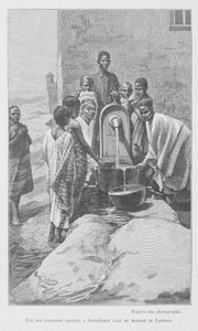 Offentlig fontene i Senegal, illustrasjon fra "Le Senegal..." av Louis Leon Faidherbe, 1889 av French School