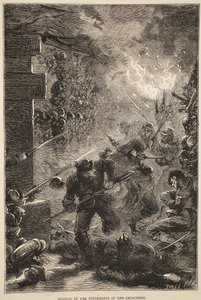 Pursuit of the Insurgents in the Catacombs, mai 1871, illustrasjon fra Cassells History of the War between France and Germany, 1870-1871 av French School
