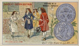 Kvartal ecu av Ludvig XIV av French School