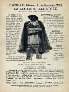 Illustrert lesing. Publisert i quot;Tales de Pantruche et d#39;ailleursquot; av Tristan Bernard, Petite Collection du quot;Rirequot;, F. Juven amp; Compagnie, Paris av French School