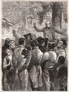 Lesing av brosjyren av Louis Marie de Lahaye de Cormenin (1788-1868) i 1838 (Tres-ydmyker protester av Timon om en kompensasjon av et nytt slag som den sivile listen later til å etablere mellom fire millioner som den skylder til Tresor og fire mølle av French School