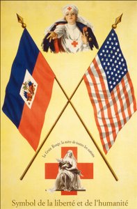 Red Cross poster “” Symbols of Freedom and Humanity - The Red Cross, the Mother of All Nations””, sd. between 1914-1918. av French School