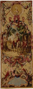 Regence Gobelins billedvev med historien om Don Quixote, 1717-18 av French School
