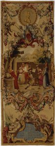 Regence Gobelins billedvev med historien om Don Quixote, 1717-18 av French School