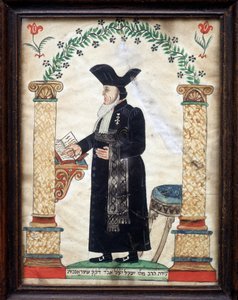 Representasjon av en rabbiner (farge litho) av French School