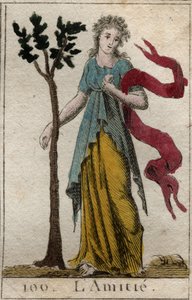Representation of friendship. From “Mythology of Youth” by Pierre Blanchard 1803. av French School