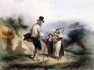 Reproduksjon av et maleri av Grenier av French School