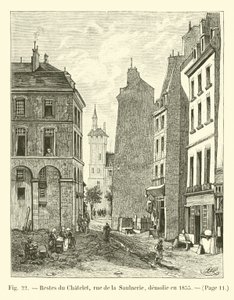 Rester av Chatelet, rue de la Saulnerie, revet i 1855 av French School