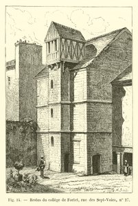 Rester av college of Fortet, rue des Sept-Voies, nr. 27 av French School
