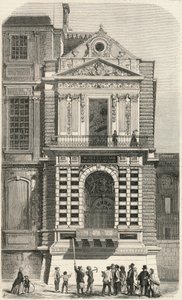 Restaurering av vinduene kjent som Charles IX ved Louvre på 1800-tallet - Gravering i "" Tableau-de-Paris"" av Edmond Texier 1852 av French School