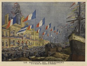 Den franske presidenten Felix Faures retur fra sitt besøk i Russland, 1897 av French School
