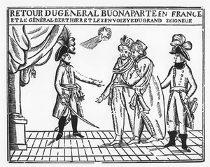 General Bonapartes retur til Frankrike (gravering) av French School