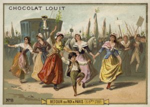 Kong Louis XVIs retur til Paris, den franske revolusjonen, 6. oktober 1789 av French School