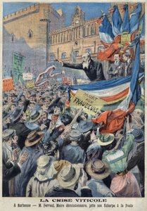 Vinmarksopprøret i Sør-Frankrike i 1907 (trykk) av French School