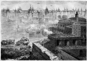 Risorgimento - Expedition of the Thousand or Red Shirts - Siege of Gaete, Italia av French School