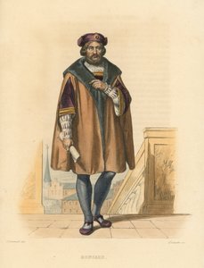 Ronsard (farget gravering) av French School