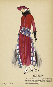 Rosalba, fra Toujours Chic, pub.1921-22 (stensiltrykk) av French School