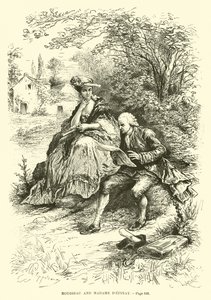 Rousseau og Madame dEpinay av French School