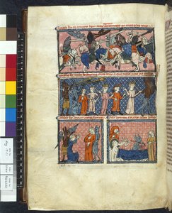 Royal 19 C. 1, f.204v Diabolic Temptations, illustrasjon fra 