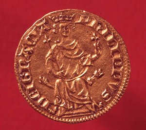 Kongelig gullskjold av Philip IV le Bel (1268-1314). 1290. Paris, Valutamuseet av French School